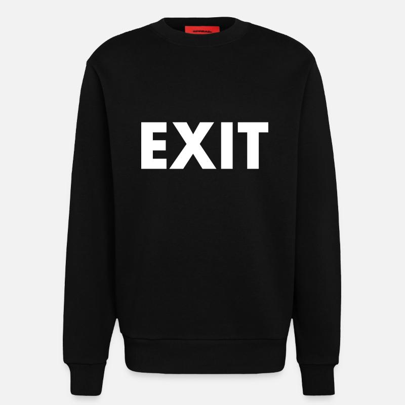 Exit - Sweatshirt - made by SPREAD  - SOLID BLACK