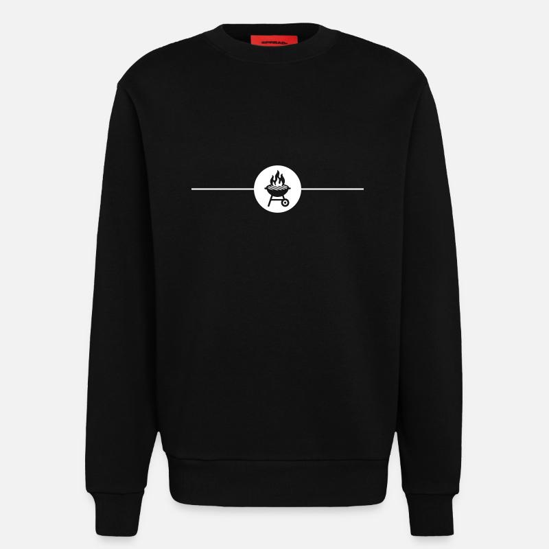 Grill Symbol Grilling - Sweatshirt - made by SPREAD  - SOLID BLACK