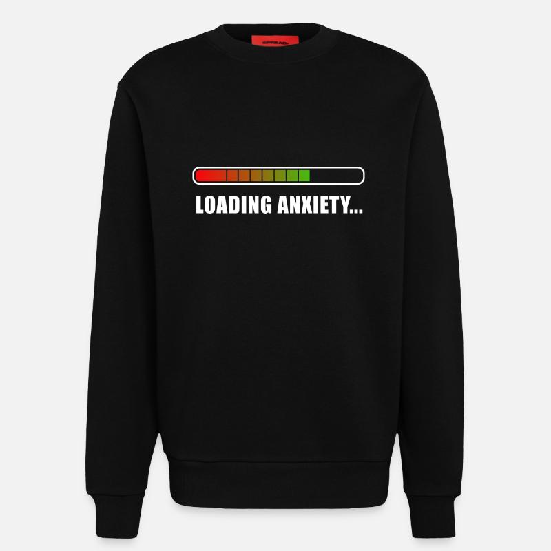 Loading L’anxiété... - Sweat bio décontracté fabriqué en UE - SOLID BLACK