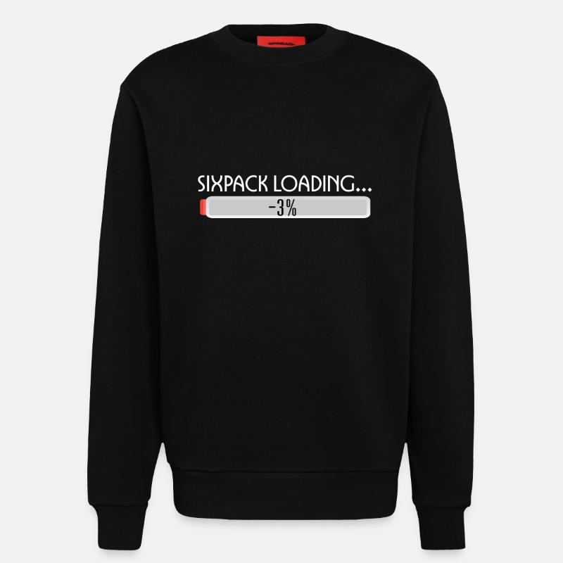 SIXPACK LOADING-2 - Sweat bio décontracté fabriqué en UE - SOLID BLACK