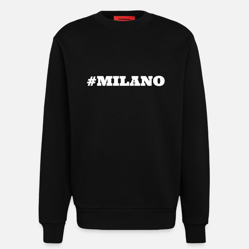 #Milano Mailand Milan - Sweatshirt - made by SPREAD  - SOLID BLACK