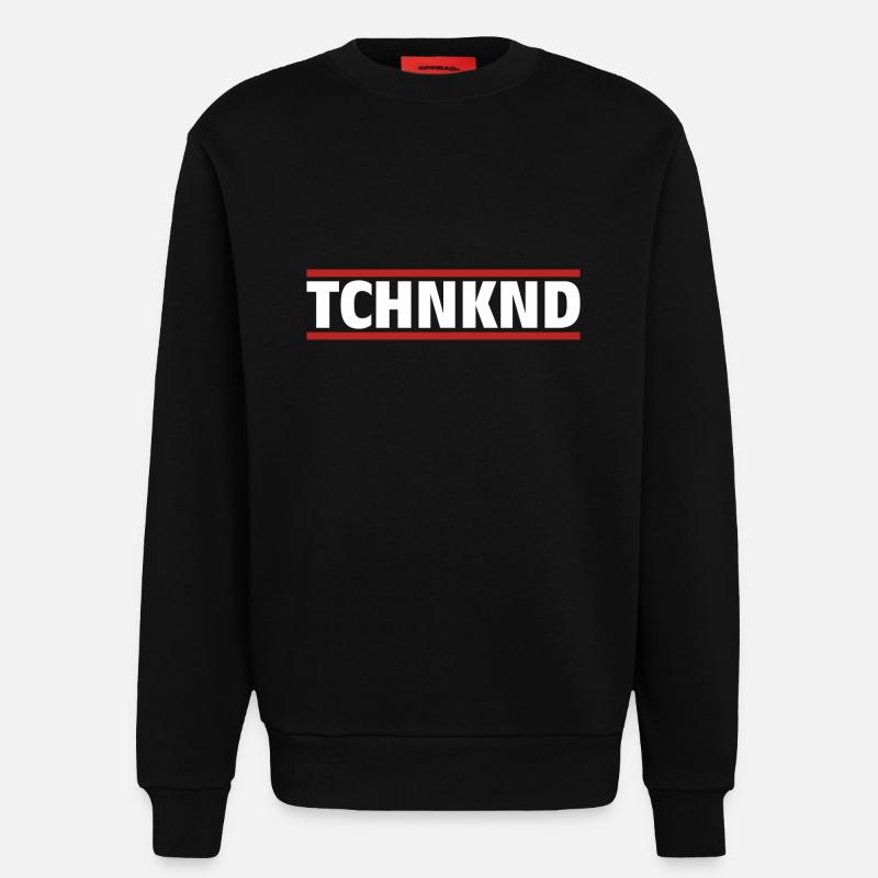 tchnknd - Technokind - Sweatshirt - made by SPREAD - SOLID BLACK