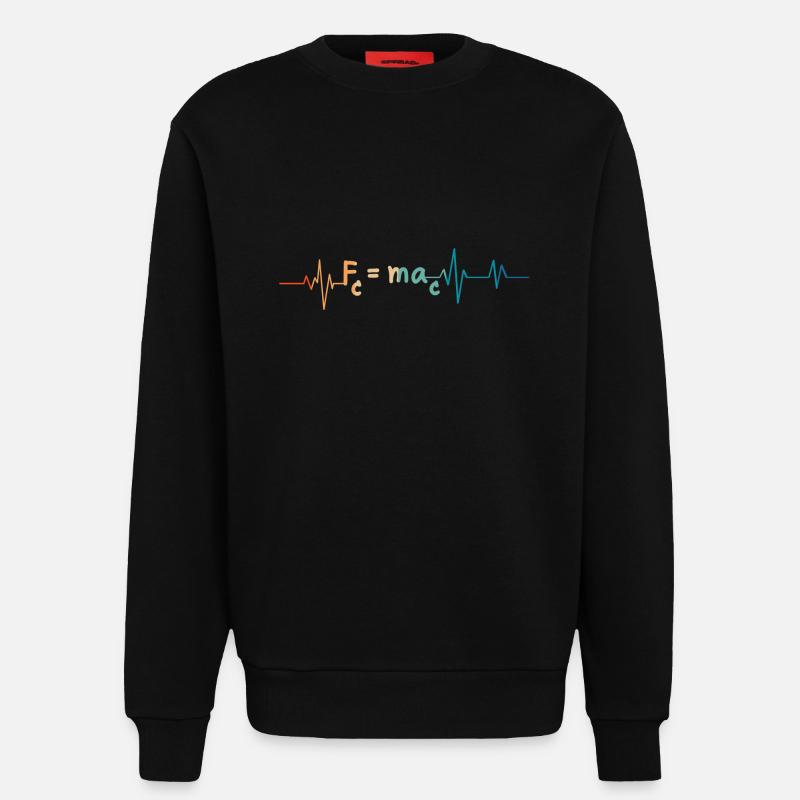 Heartbeat Retro Math Formula - Sweatshirt - made by SPREAD  - SOLID BLACK