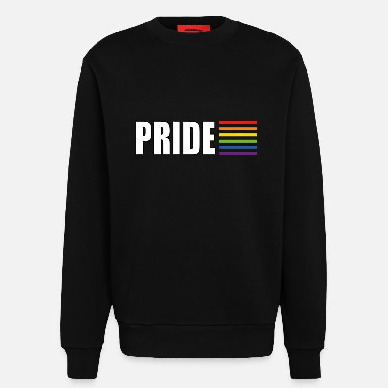 Pride Regenbogenflagge - Sweatshirt - made by SPREAD  - SOLID BLACK