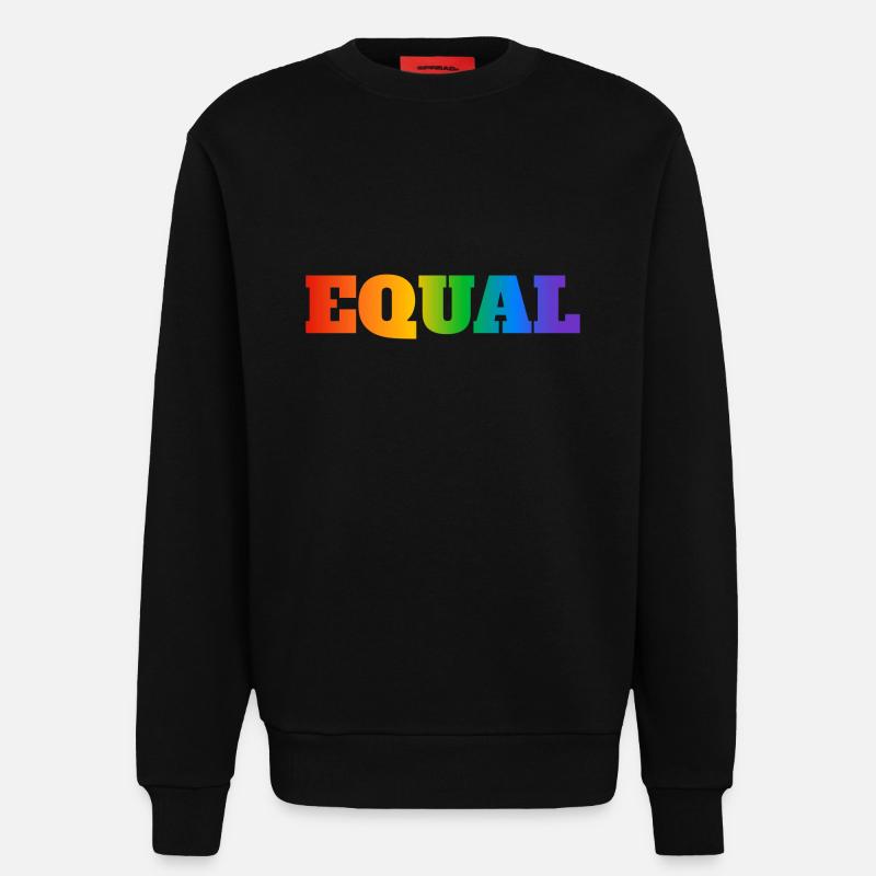 GLEICHER REGENBOGENTEXT - Sweatshirt - made by SPREAD  - SOLID BLACK