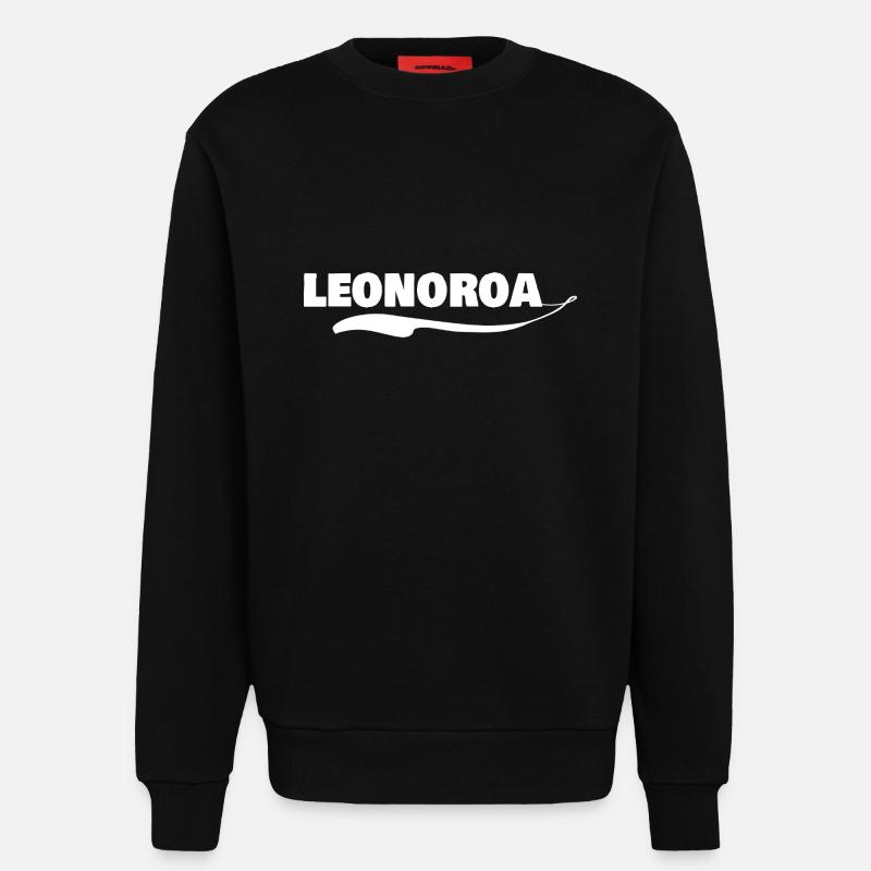 First name leonora - Sweatshirt - made by SPREAD  - SOLID BLACK