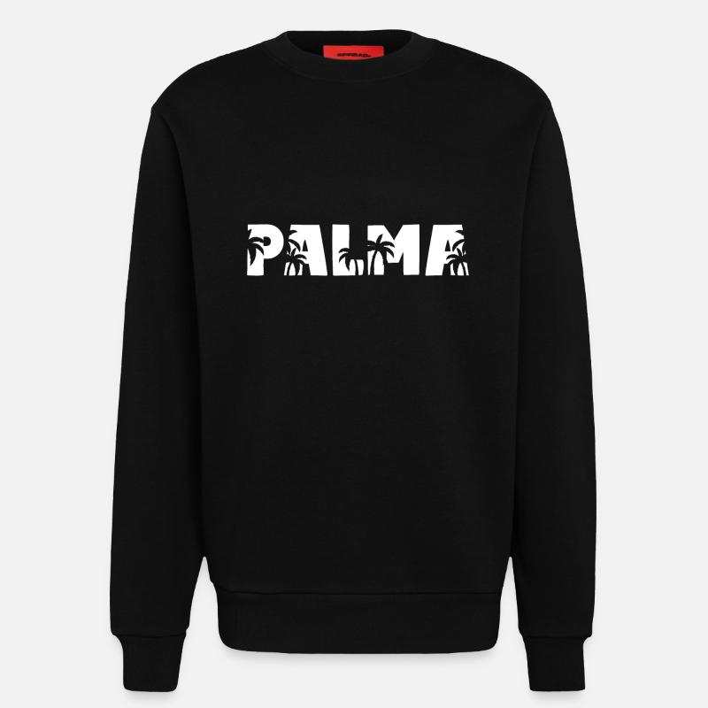 Palma Palm Trees - Sweatshirt - made by SPREAD - SOLID BLACK