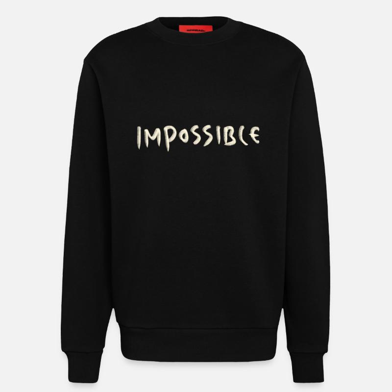 Impossible - Sweatshirt - made by SPREAD  - SOLID BLACK