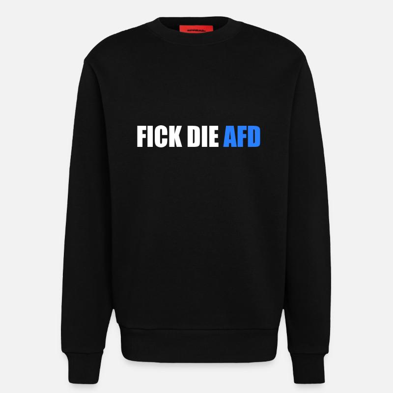 Fick die afd - Sweatshirt - made by SPREAD  - SOLID BLACK