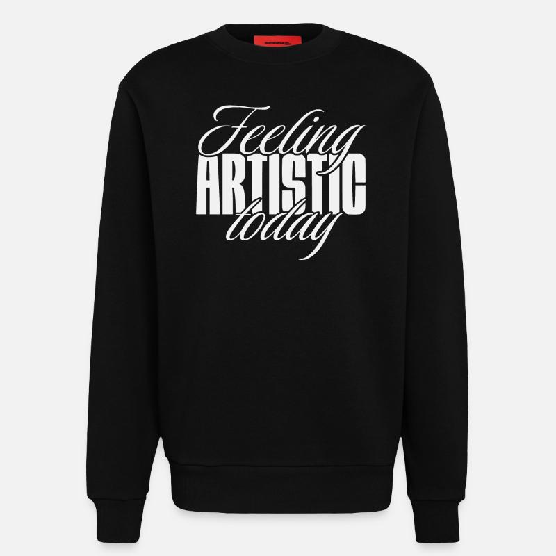 Feeling artistic today - Sweatshirt - made by SPREAD  - SOLID BLACK
