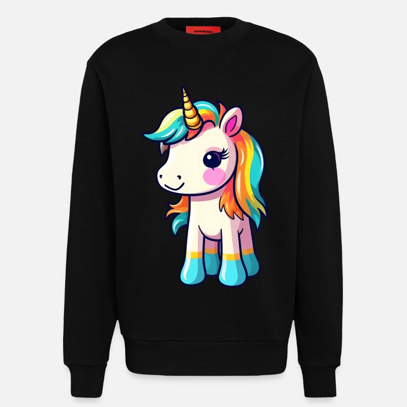 Einhorn-Pride-Design | Einhorn | Regenbogen - Sweatshirt - made by SPREAD  - SOLID BLACK