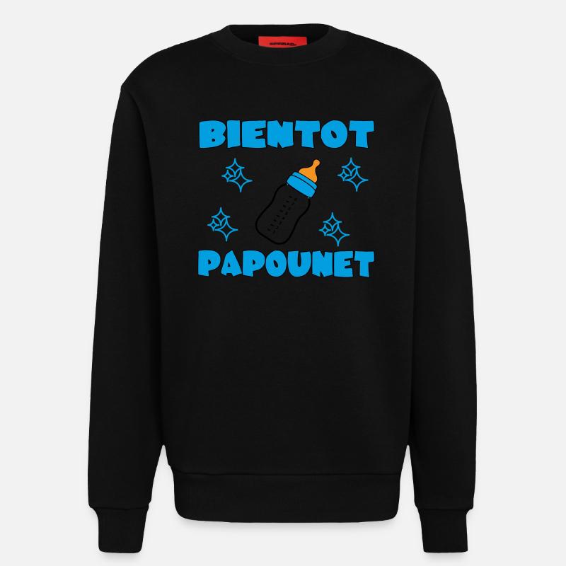 BALD DADDY - Sweatshirt - made by SPREAD  - SOLID BLACK