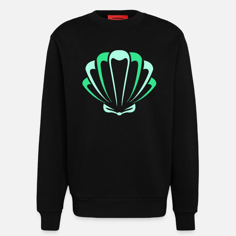 shell - Sweatshirt - made by SPREAD  - SOLID BLACK