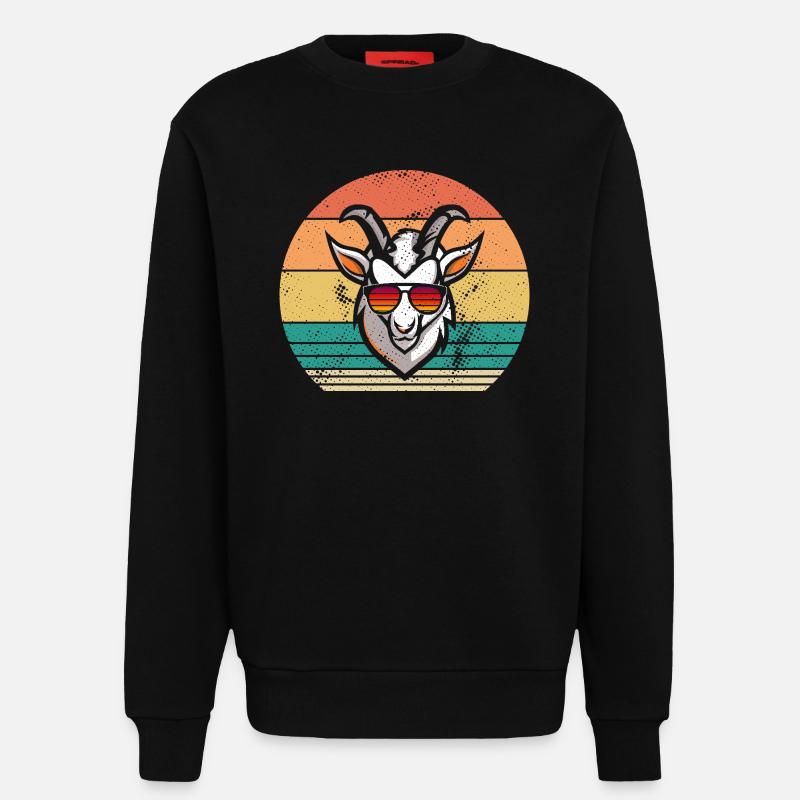 Ziegen - Sweatshirt - made by SPREAD  - SOLID BLACK