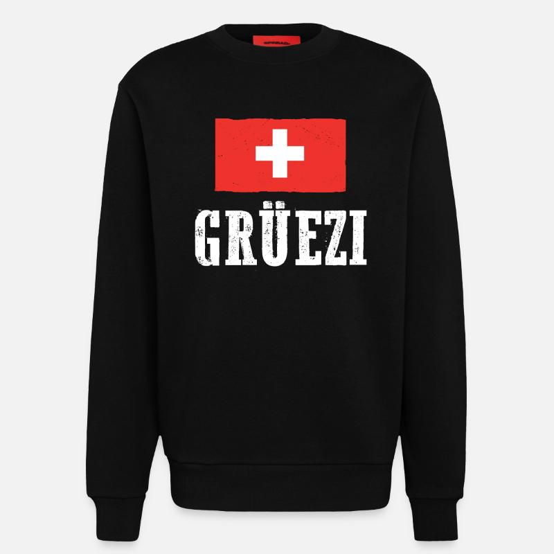 Schweizer Schweiz - Sweatshirt - made by SPREAD  - SOLID BLACK
