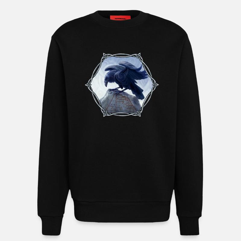 Muninn - Sweatshirt - made by SPREAD - SOLID BLACK