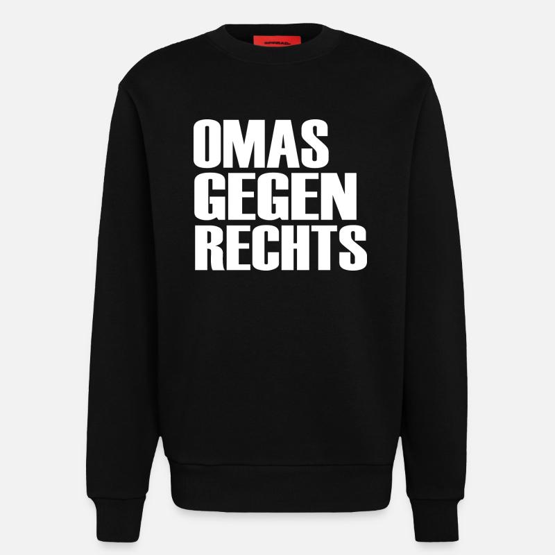 Omas gegen rechts - Sweatshirt - made by SPREAD  - SOLID BLACK