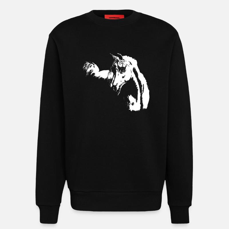 arabisches Pferd - Sweatshirt - made by SPREAD  - SOLID BLACK