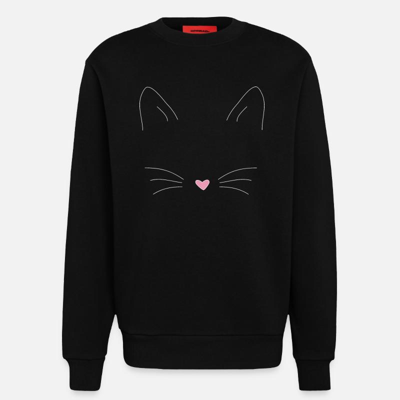 Katze - Sweatshirt - made by SPREAD - SOLID BLACK