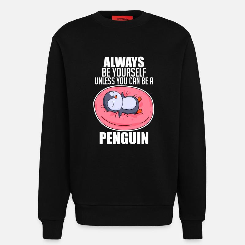 Pinguin Pinguine - Sweatshirt - made by SPREAD - SOLID BLACK
