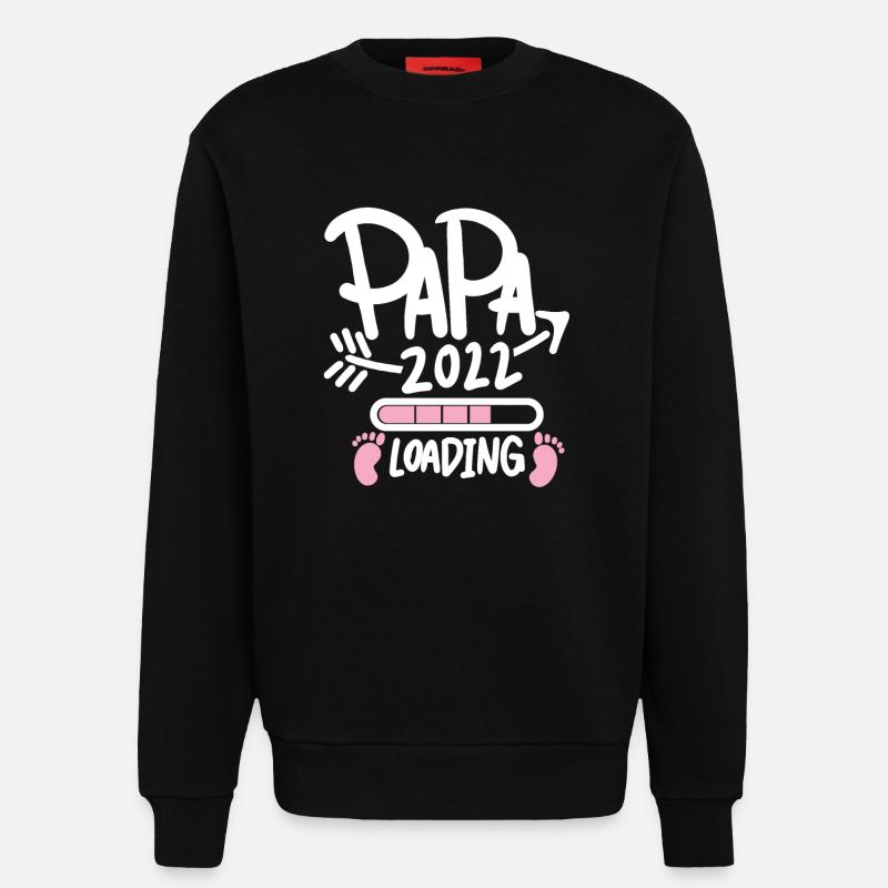 Papa 202 loading Tochter - Sweatshirt - made by SPREAD - SOLID BLACK