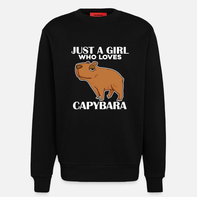 Capybara Mädchen Spruch - Sweatshirt - made by SPREAD  - SOLID BLACK