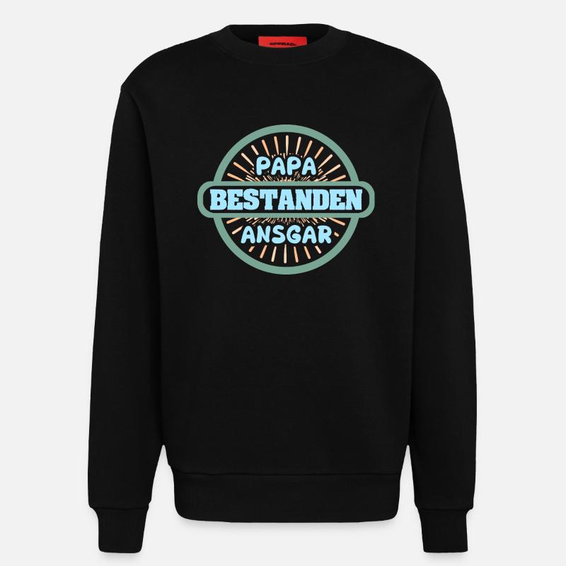 Ansgar as a given name - Sweatshirt - made by SPREAD  - SOLID BLACK