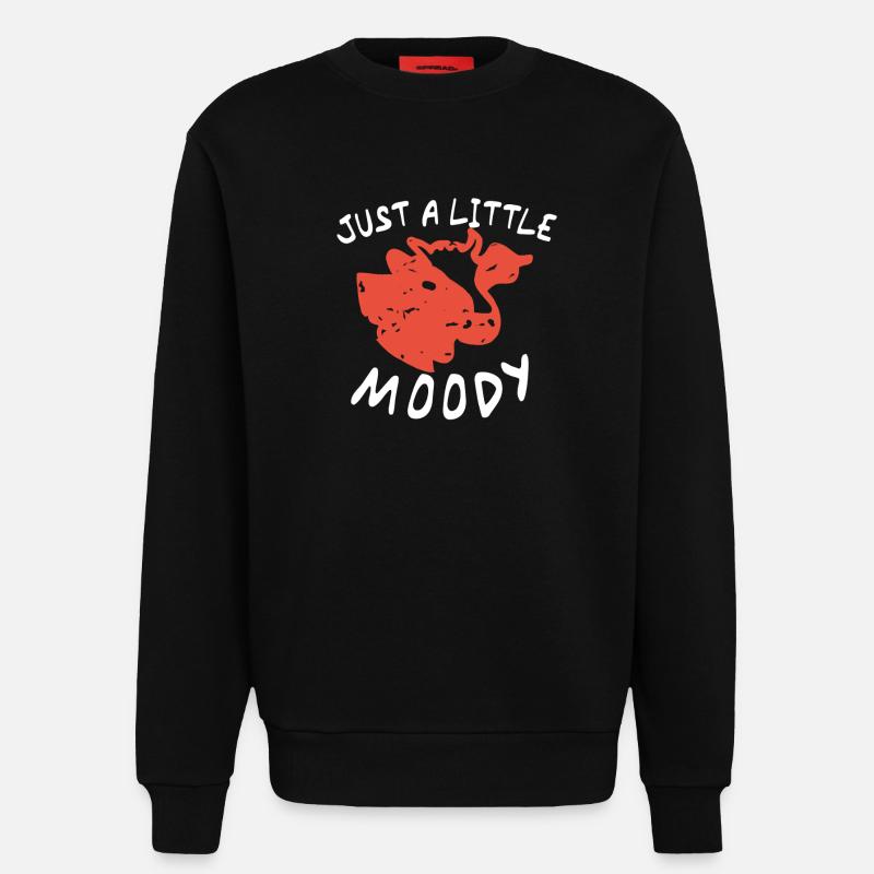 rote retro kuh kunst - Sweatshirt - made by SPREAD - SOLID BLACK