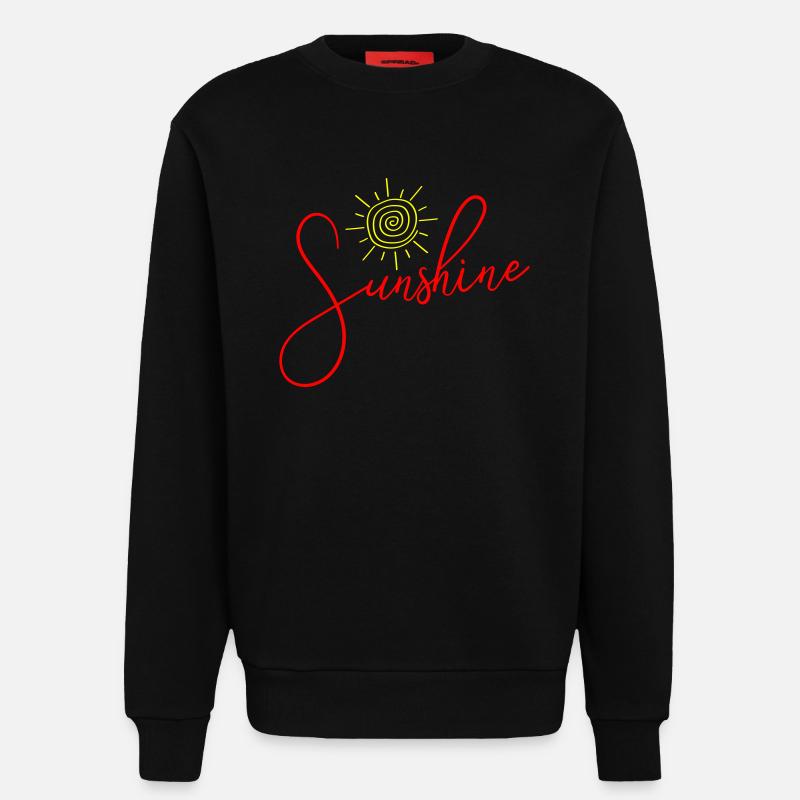 Icône du soleil du soleil - Sweat bio décontracté fabriqué en UE - SOLID BLACK