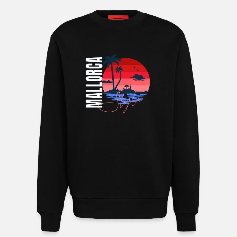 Mallorca Style – Sunset Vibes - Sweatshirt - made by SPREAD  - SOLID BLACK