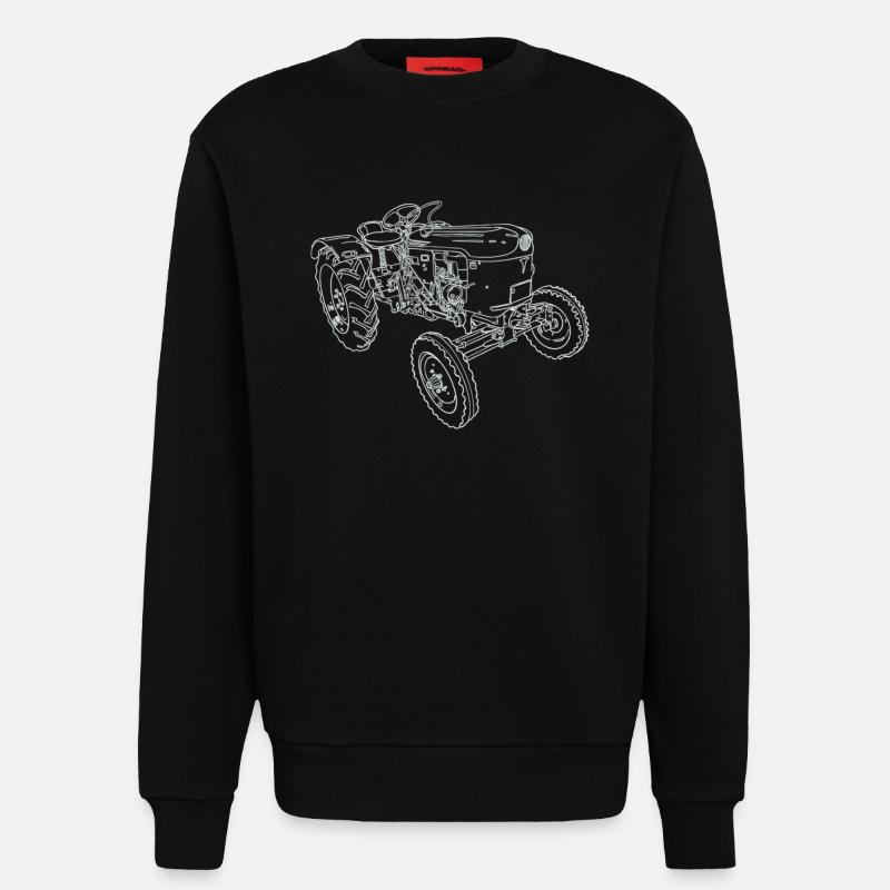 Oldtimer Traktor - Sweatshirt - made by SPREAD  - SOLID BLACK
