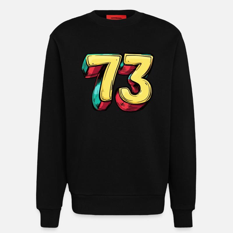 73 Number Comic - Sweatshirt - made by SPREAD  - SOLID BLACK