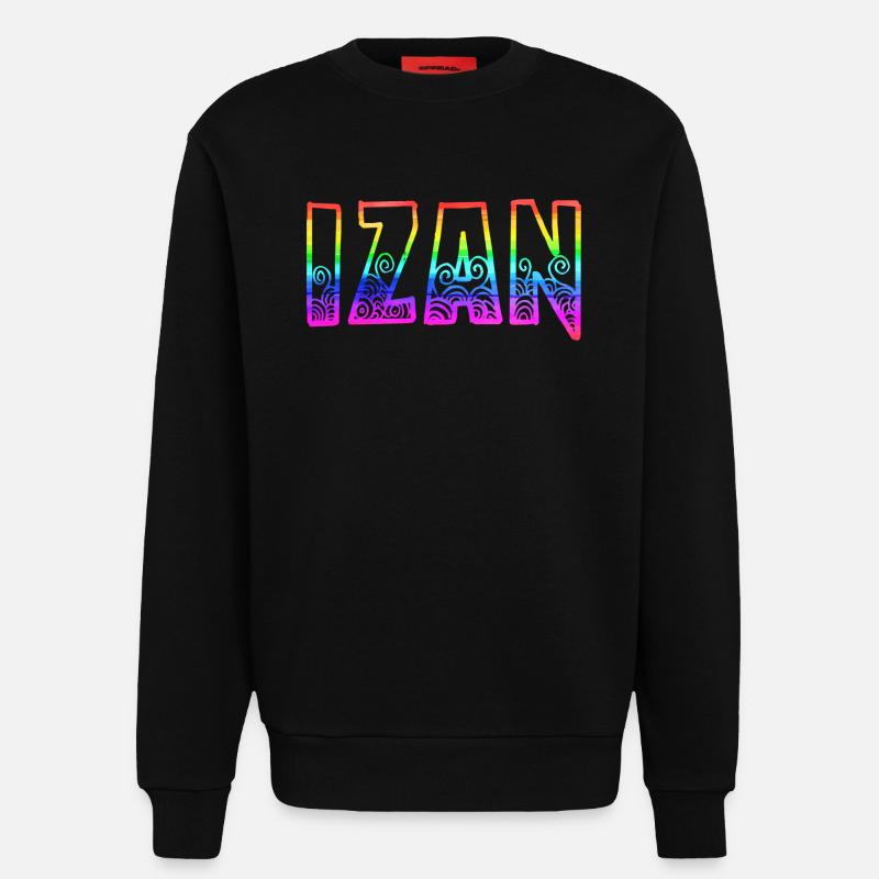 Izan RS Rainbow - Sweatshirt - made by SPREAD  - SOLID BLACK
