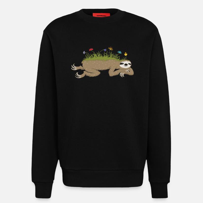 Faultierfrühling - Sweatshirt - made by SPREAD  - SOLID BLACK
