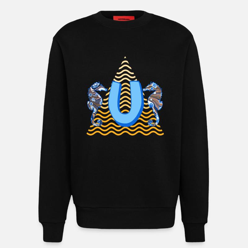 seepferdchen e 262 u - Sweatshirt - made by SPREAD  - SOLID BLACK