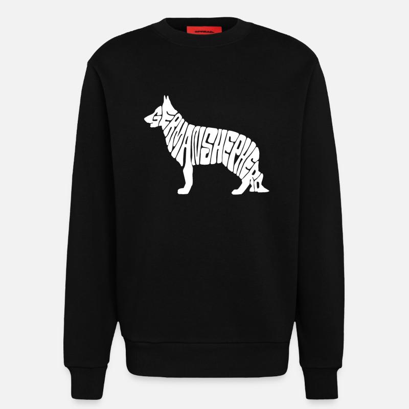 german shepherd - Sweatshirt - made by SPREAD  - SOLID BLACK