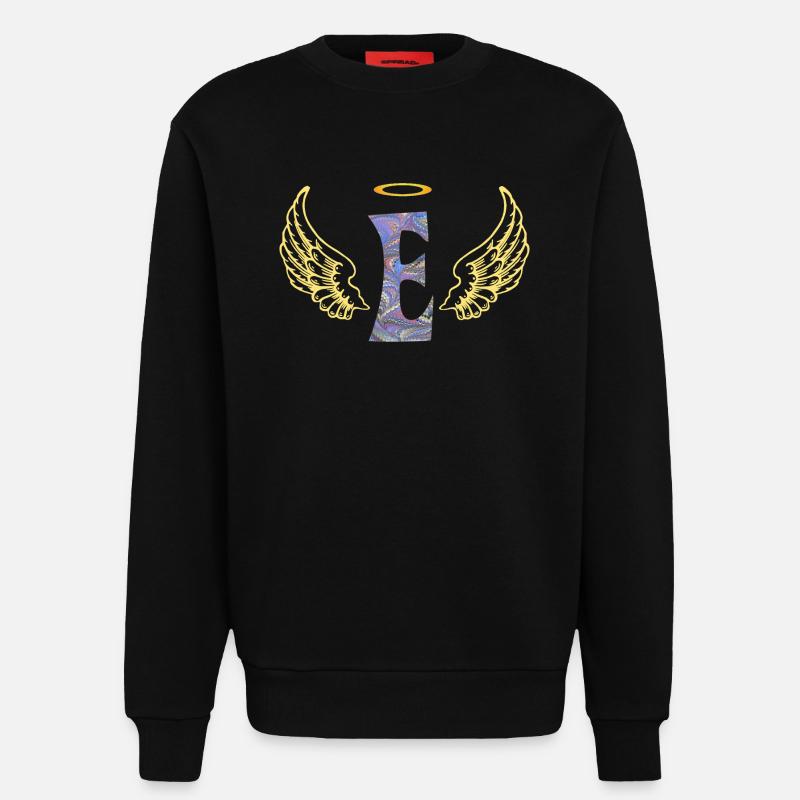 engel e e 45 - Sweatshirt - made by SPREAD  - SOLID BLACK