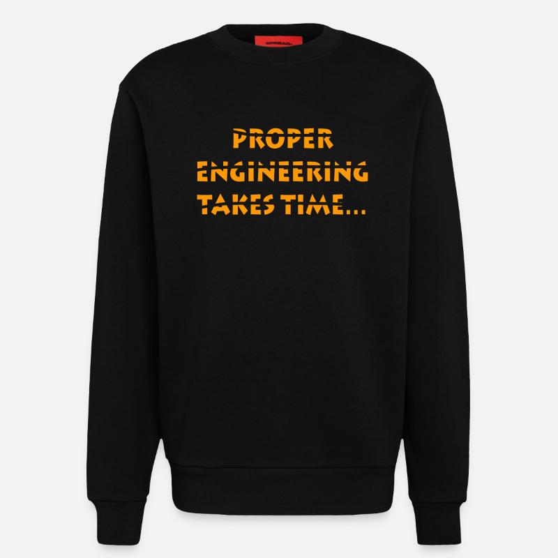PROPER ENGINEERING - Sweatshirt - made by SPREAD  - SOLID BLACK