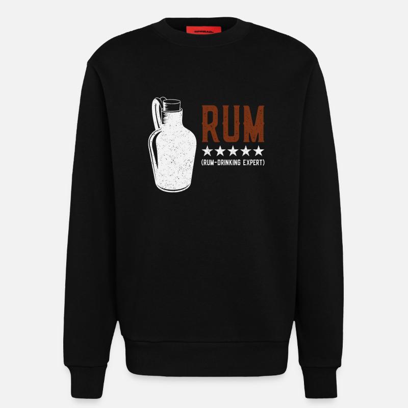Rhum - Drinking Expert Rumtrinker - Sweat bio décontracté fabriqué en UE - SOLID BLACK