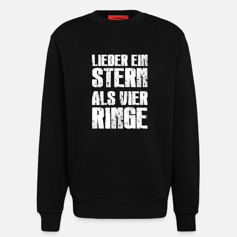 Lieber Stern als Ring - Sweatshirt - made by SPREAD  - SOLID BLACK