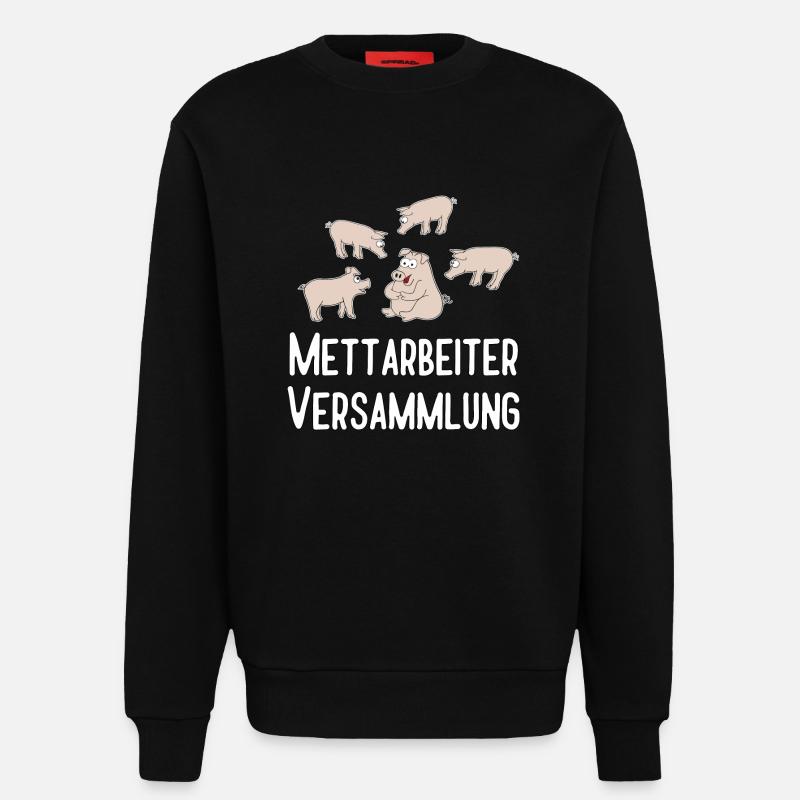 Mettarbeiterversammlung - Sweatshirt - made by SPREAD  - SOLID BLACK