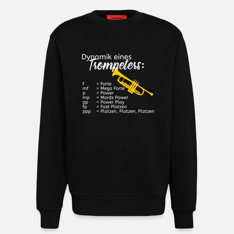 Dynamik eines Trompeters - Sweatshirt - made by SPREAD  - SOLID BLACK