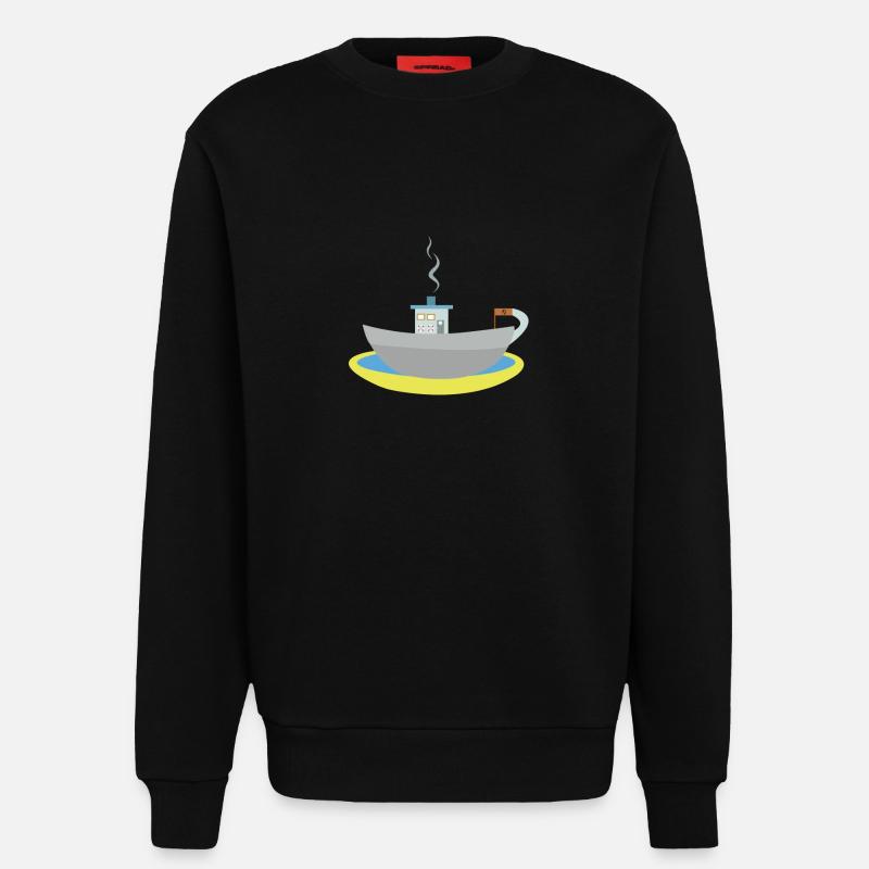 Kaffeetassenschiff - Sweatshirt - made by SPREAD  - SOLID BLACK