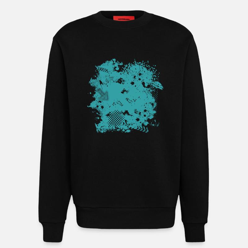 Vector background eu - Sweatshirt - made by SPREAD  - SOLID BLACK