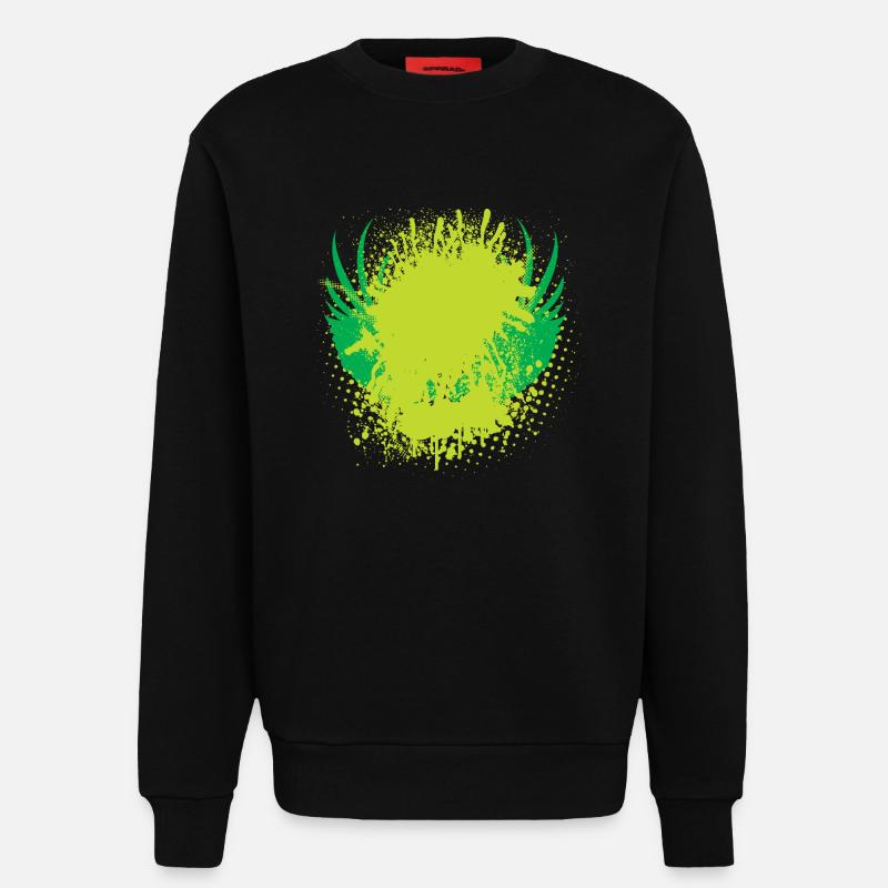 Vector background de - Sweatshirt - made by SPREAD  - SOLID BLACK