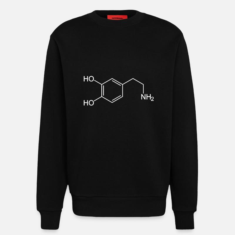 Dopamin Molekül - Sweatshirt - made by SPREAD  - SOLID BLACK