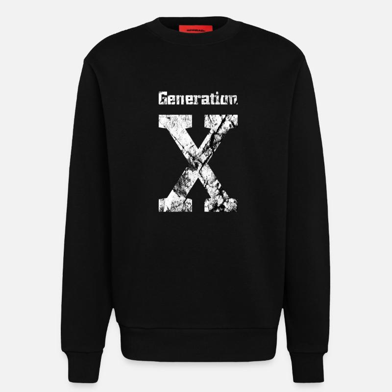 Generation X - Sweatshirt - made by SPREAD  - SOLID BLACK