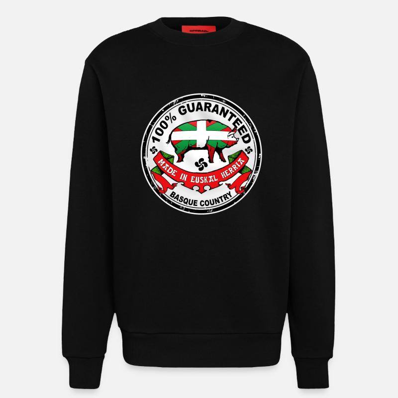 cochon du pays basque - Sweatshirt - made by SPREAD  - SOLID BLACK
