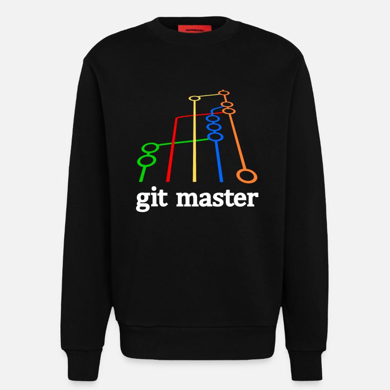 git master vWhite - Sweat bio décontracté fabriqué en UE - SOLID BLACK