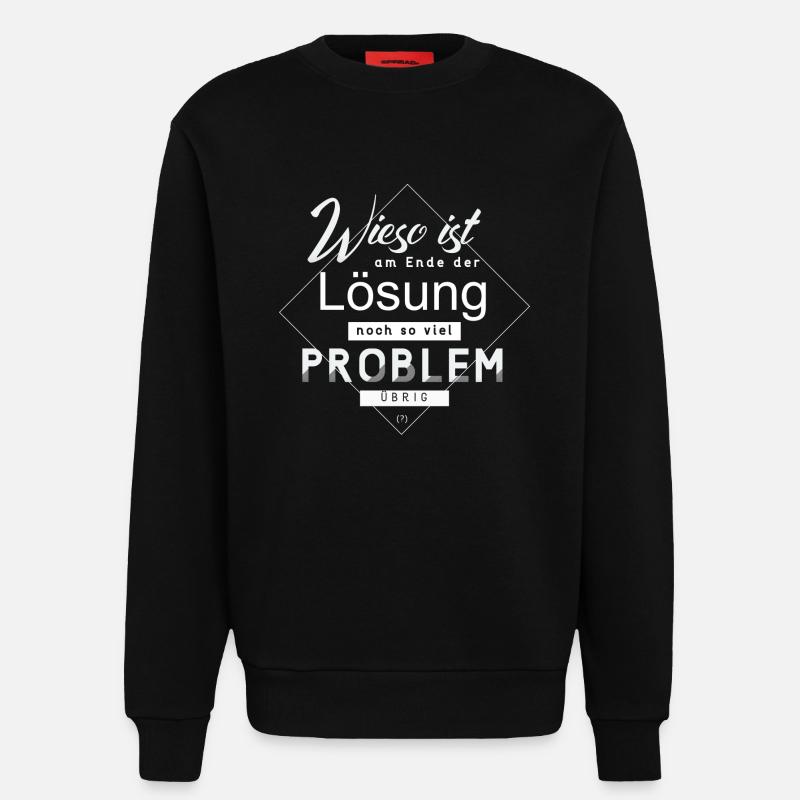 Lösung Problem - Sweatshirt - made by SPREAD  - SOLID BLACK